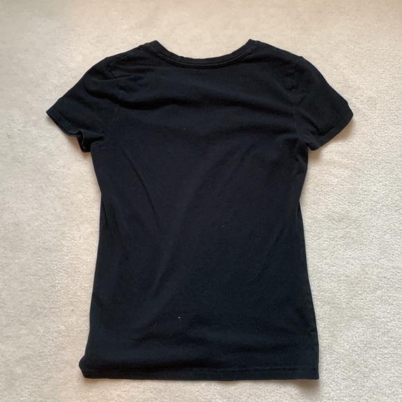 Lord & Taylor Black V Neck Tee - Picture 2 of 3